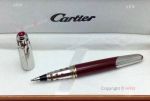 New Replica Cartier Panthere Red & Silver Rollerball Pen Perfect Gift